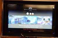 Welcome message on TV