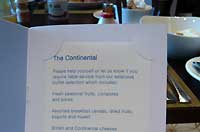 breakfast at Park Terrace restaurant