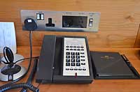 telephone on the desk of room 409