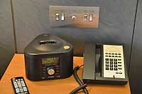 telephone on the bedside table