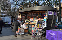 In front of the station