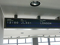 12:00 JL401 LONDON